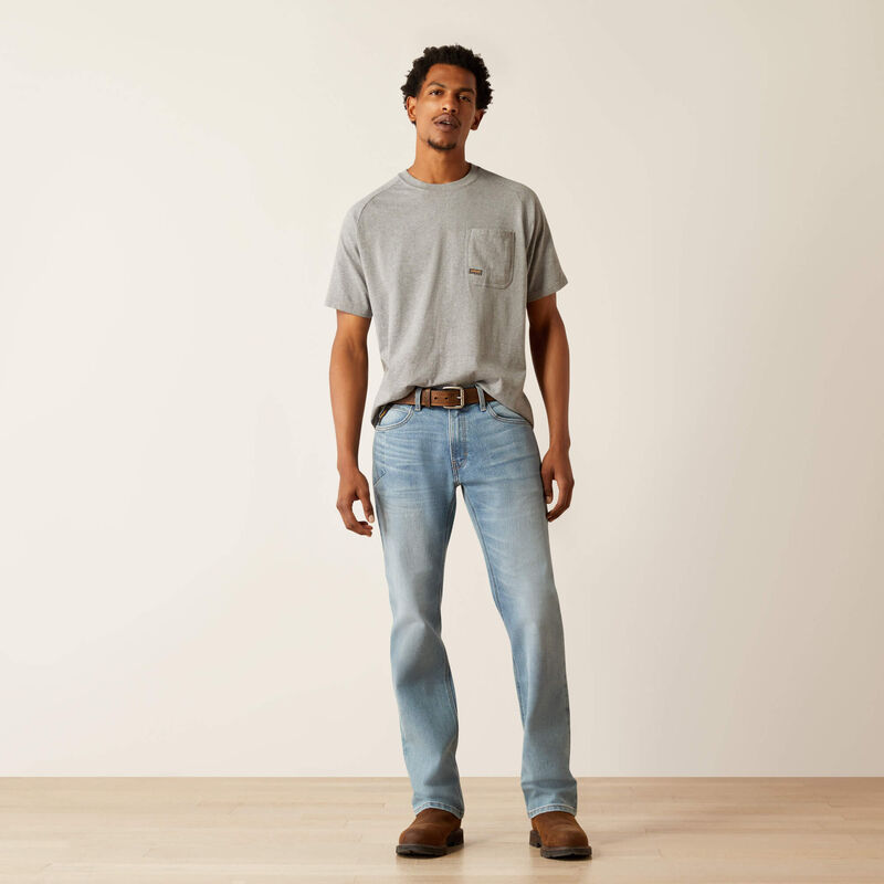 Rebar M4 Relaxed DuraStretch Basic Stackable Straight Leg Jean Full