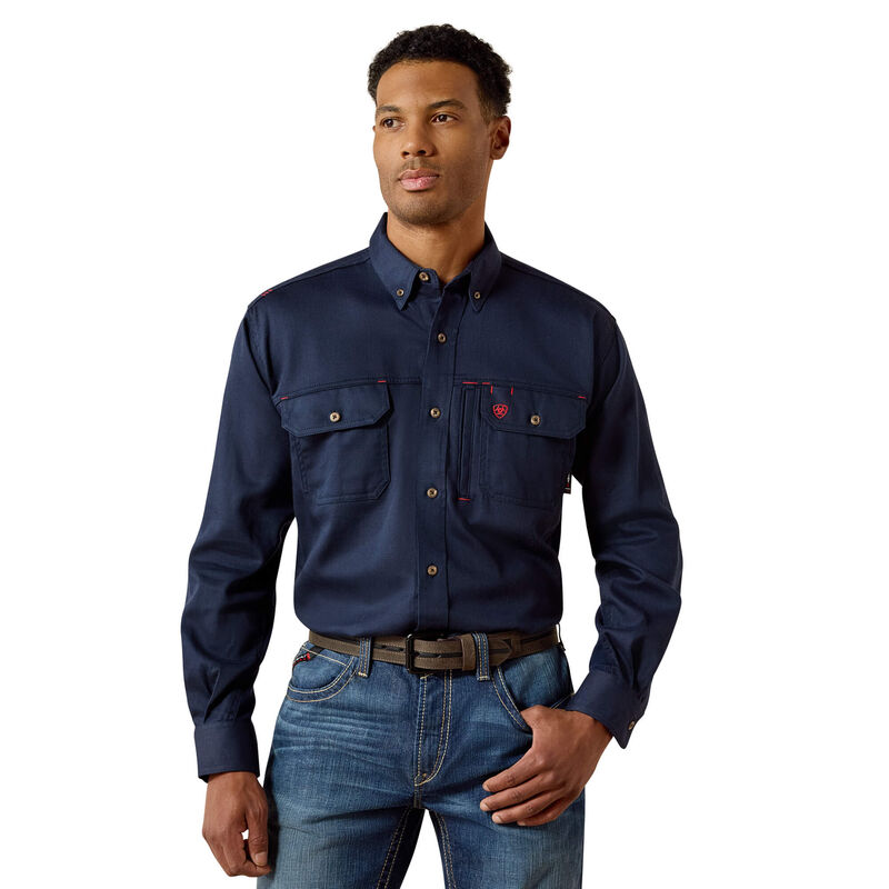 FR Solid Vent Work Shirt Front