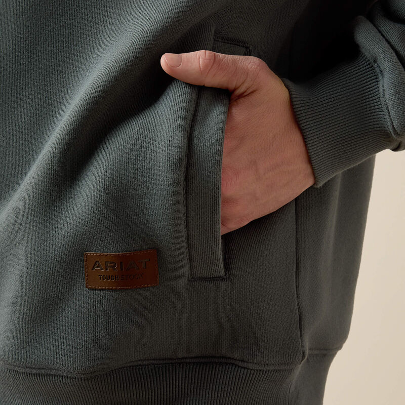 ToughStock Washed Heavyweight Fleece 1/4 Zip Sweatshirt 02