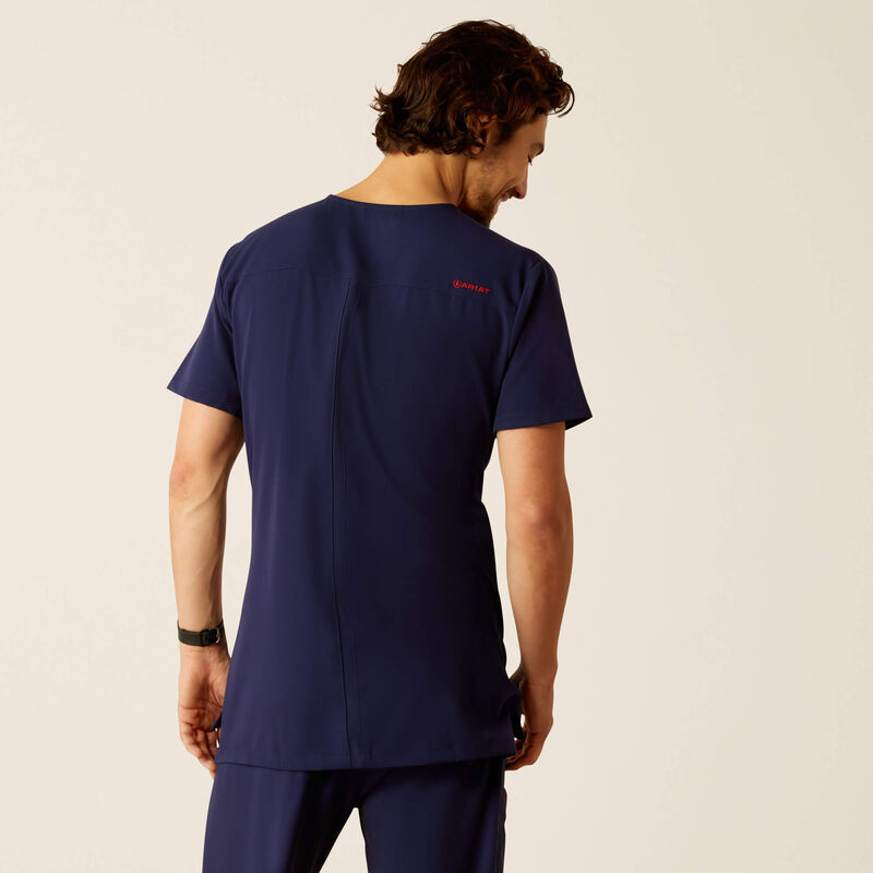 Derham 6 Pocket Scrub Top Back