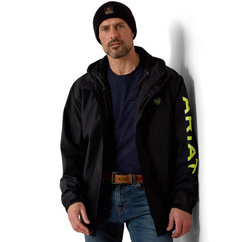Rebar Stormshell Logo Waterproof Jacket Front
