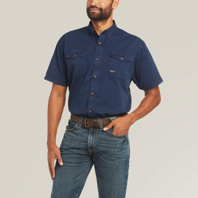 Rebar Washed Twill Work Shirt Front