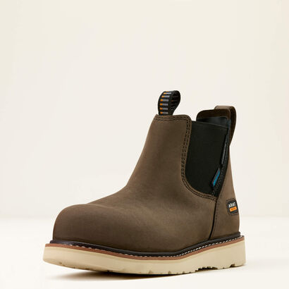 Rebar Wedge Chelsea Waterproof Composite Toe Work Boot 3-4 Front