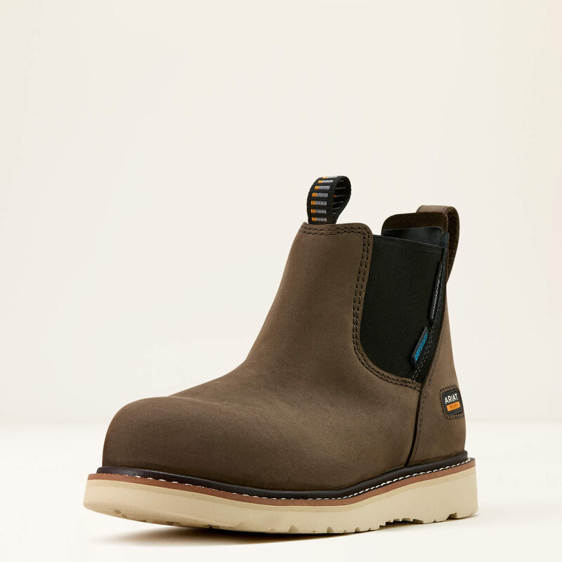 Rebar Wedge Chelsea Waterproof Composite Toe Work Boot 3-4 Front