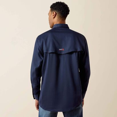 FR Solid Vent Work Shirt Back