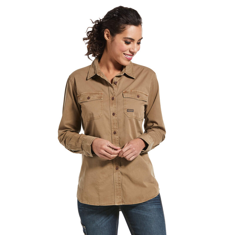 Rebar Washed Twill Work Shirt Front