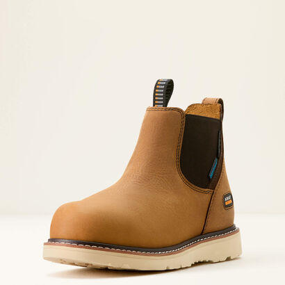 Rebar Wedge Chelsea Waterproof Composite Toe Work Boot 3-4 Front