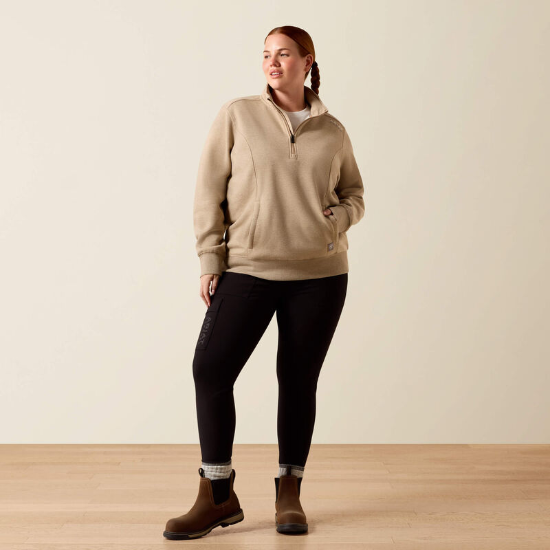 Rebar Lightweight Mock 1/2 Zip Sweatshirt Full Plus