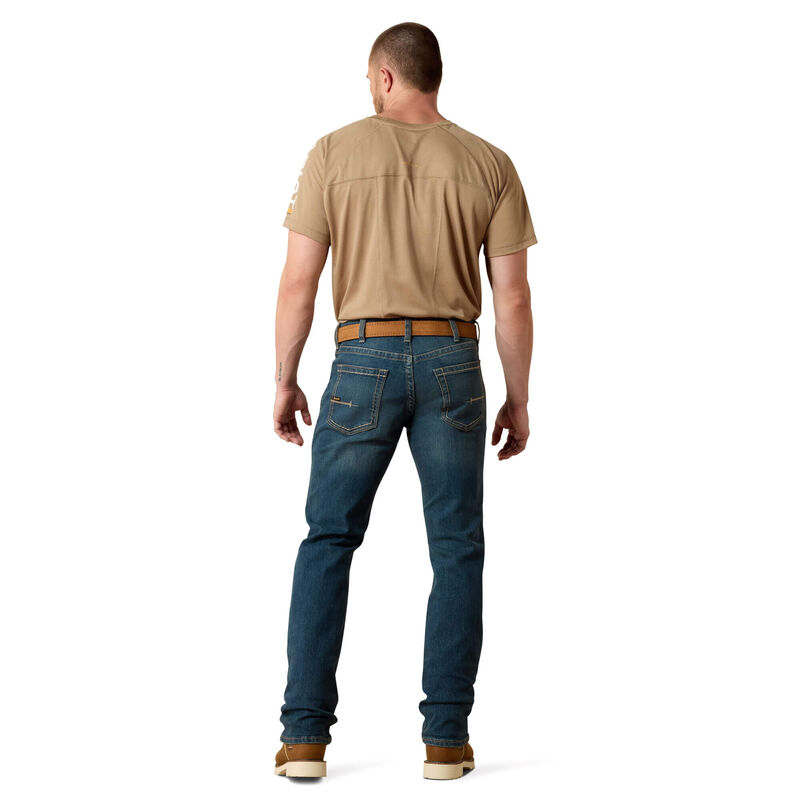 Rebar M5 Straight DuraStretch Edge Stackable Straight Leg Jean Back