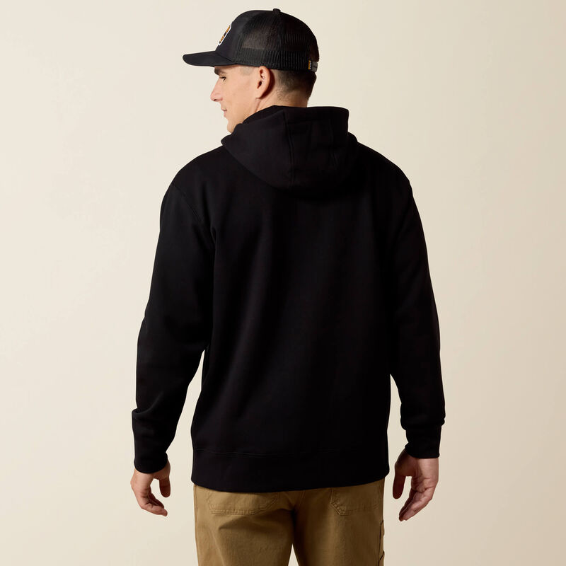 Rebar Workman 1/4 Zip Hoodie Back