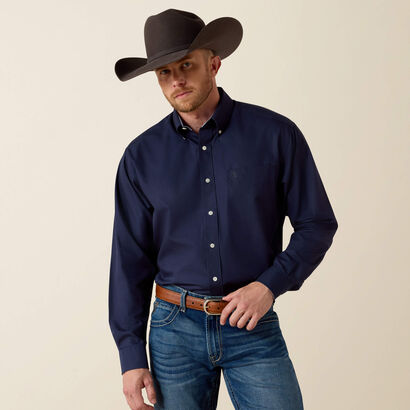 Wrinkle Free Solid Classic Fit Shirt Front