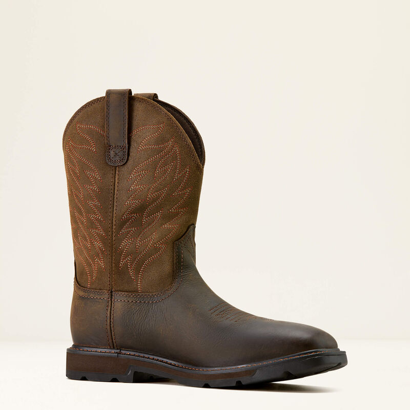 Groundbreaker Wide Square Toe Waterproof Work Boot Medial