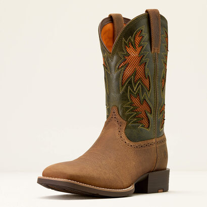 Sport Cool VentTEK Wide Square Toe Cowboy Boot 3-4 Front