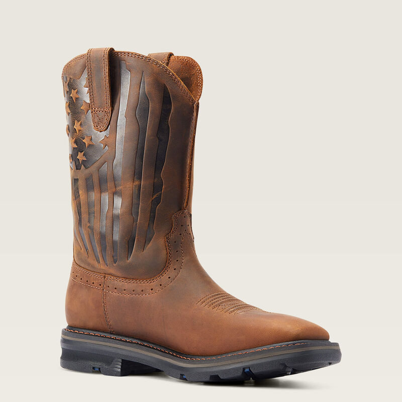 Sierra Shock Shield Patriot Work Boot Medial