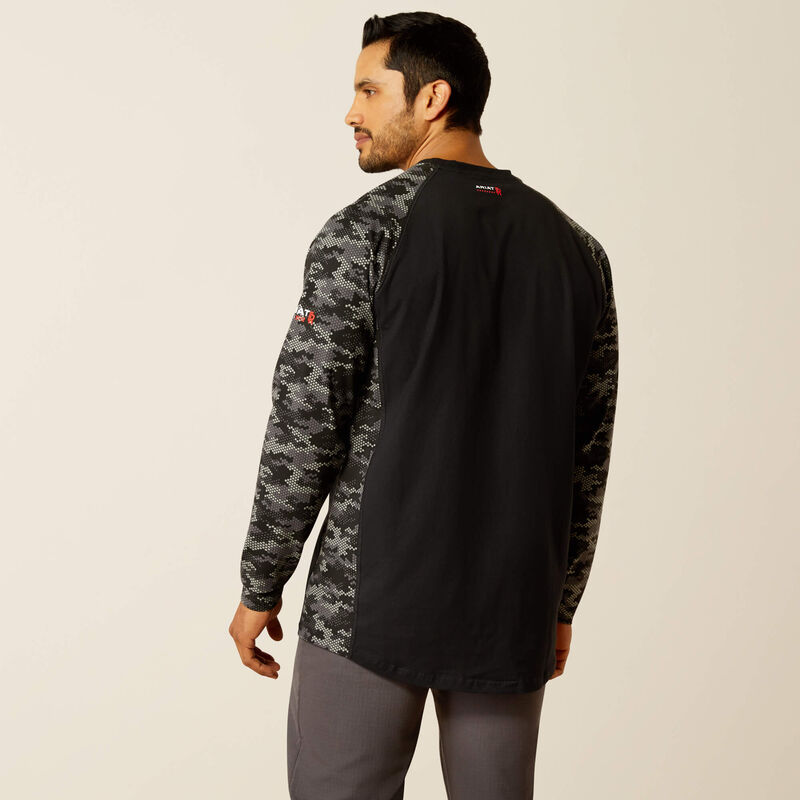 FR AC Stretch Camo Baseball T-Shirt Back