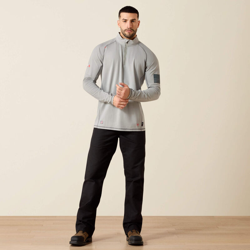 FR Combat Stretch Patriot 1/4 Zip Work Shirt Full