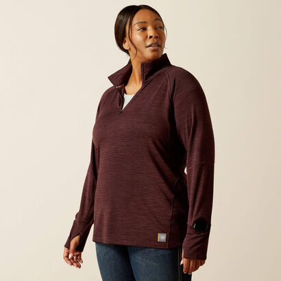 Rebar Gridwork 1/4 Zip Baselayer Front Plus