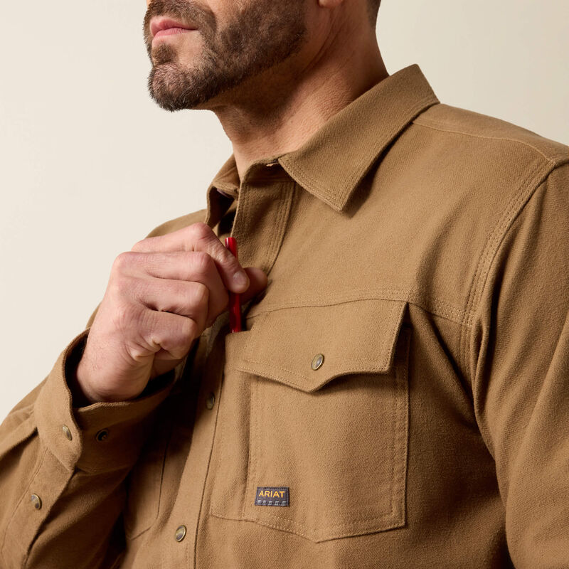 Rebar Flannel Twill Snap Work Shirt 01