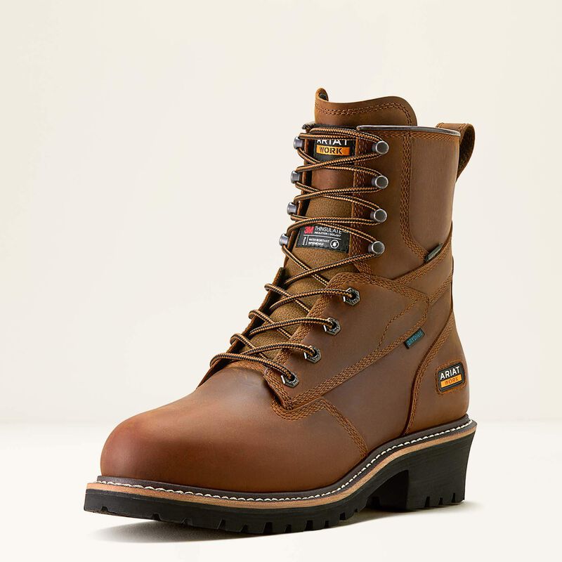 Logger Shock Shield Waterproof Insulated Work Boot 3-4 Front