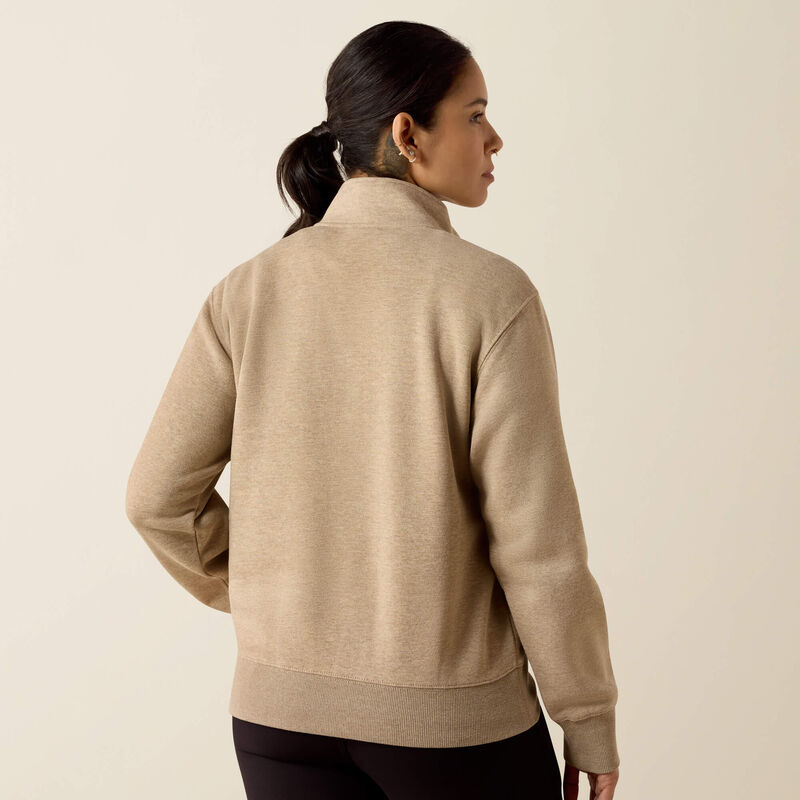 Rebar Lightweight Mock 1/2 Zip Sweatshirt Back