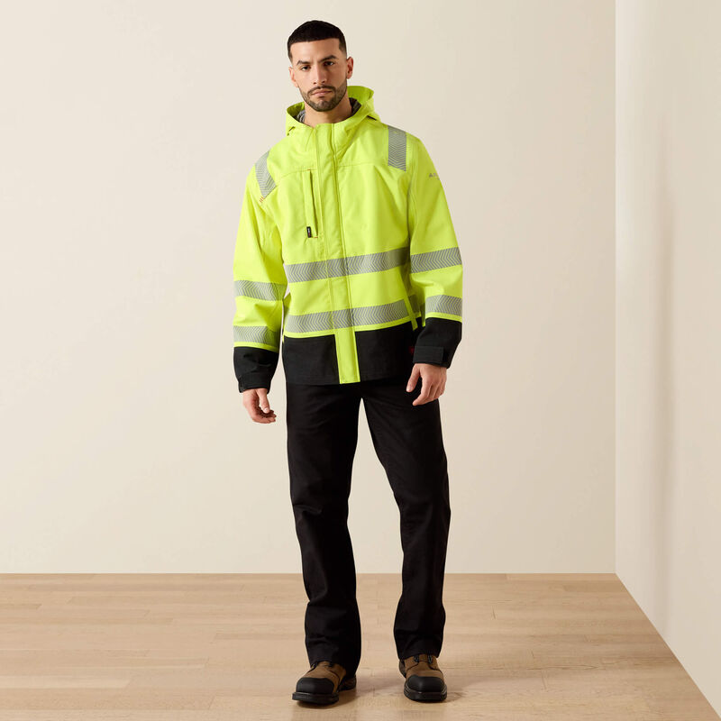FR Hi-Vis Hooded Waterproof Jacket Image 3 of 4