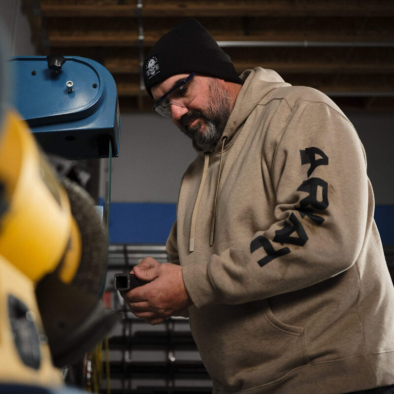 Rebar Lightweight Logo Hoodie Lifestyle