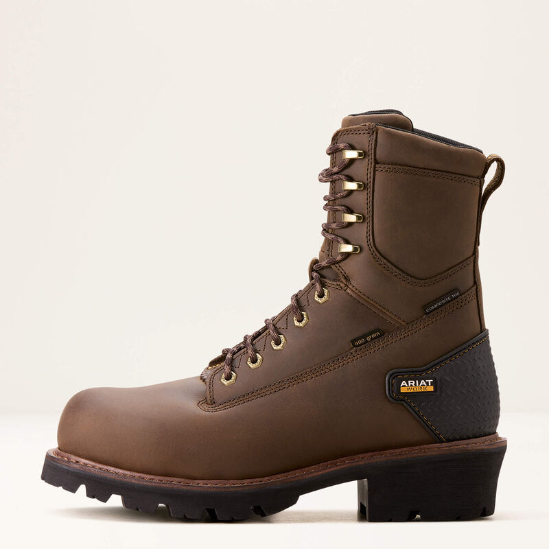 Powerline 8" 400G Waterproof 400g Composite Toe Work Boot Side