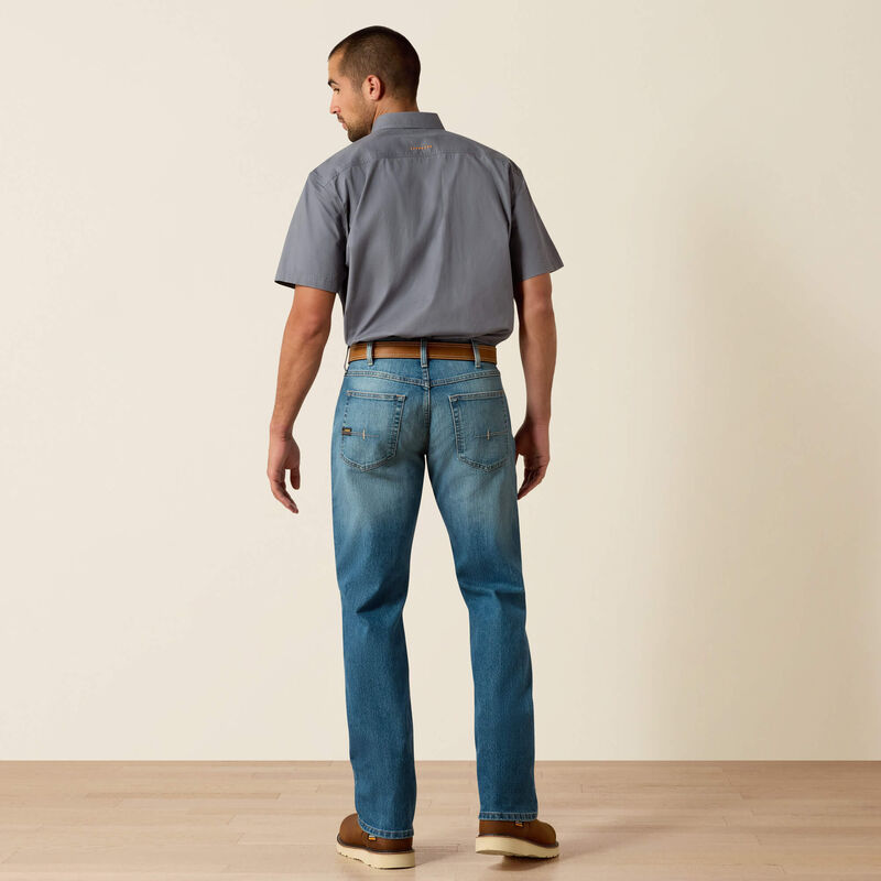 Rebar M5 DuraStretch Basic Stackable Straight Leg Jean Back