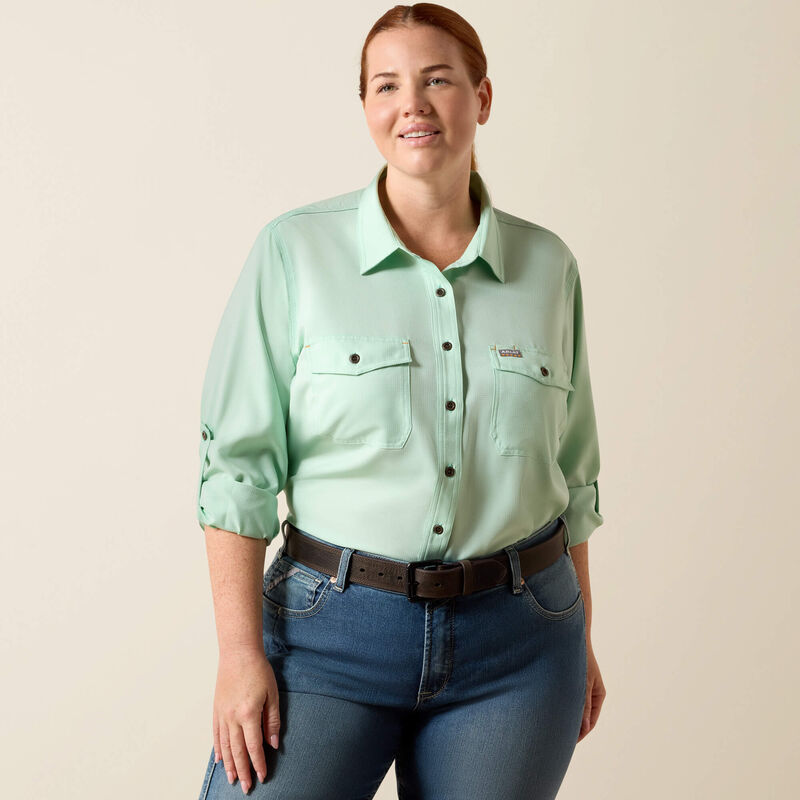 Rebar Made Tough VentTEK DuraStretch Work Shirt Front Plus