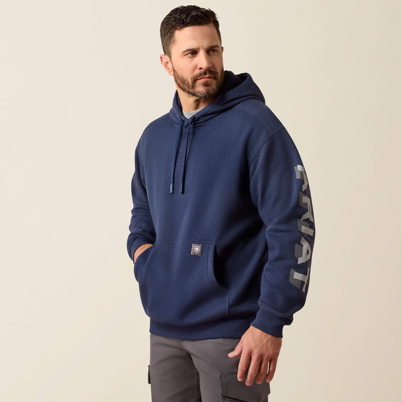 Rebar Lightweight Logo Hoodie Front