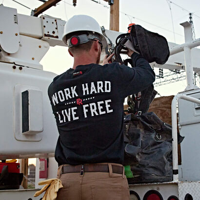 FR Work Hard Live Free T-Shirt Lifestyle