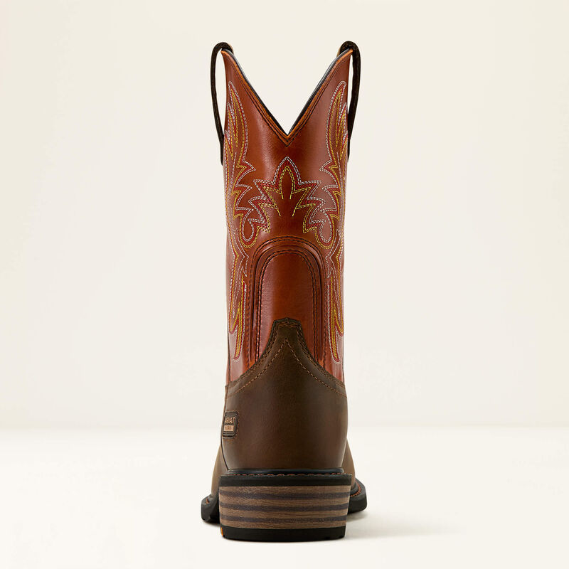 Ironside Square Toe Steel Toe Work Boot Heel