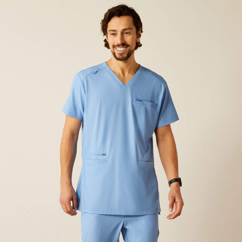 Derham 6 Pocket Scrub Top Front