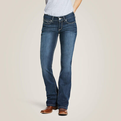 R.E.A.L. Mid Rise Arrow Fit Stretch Shayla Boot Cut Jean Front