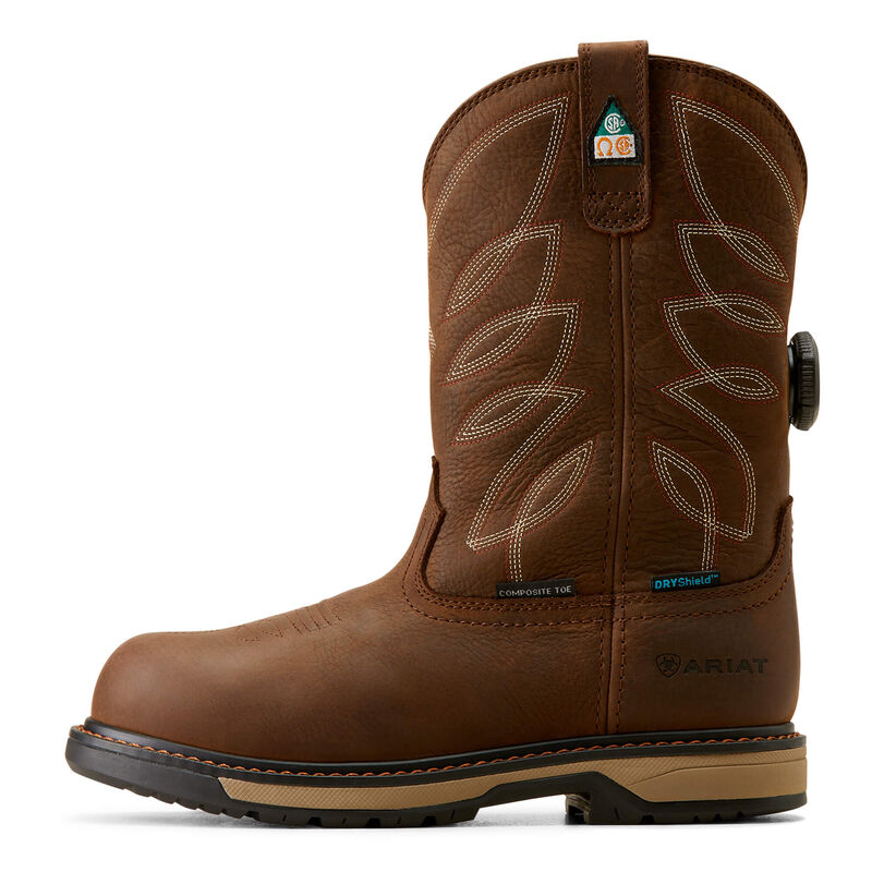 Riveter Pull-On BOA CSA Waterproof Composite Toe Work Boot Side