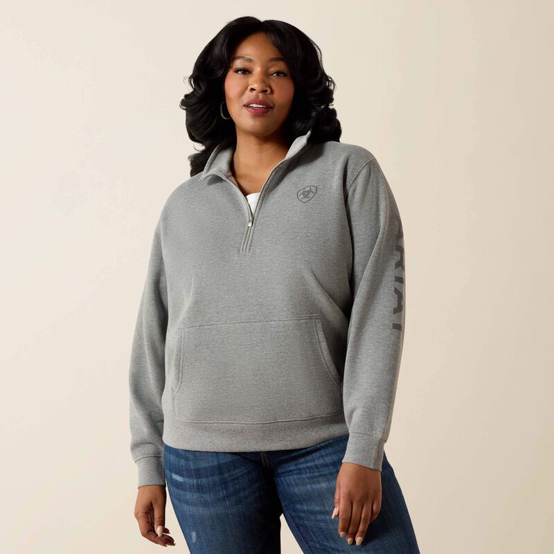 Foundation Logo 1/2 Zip Sweatshirt Front Plus