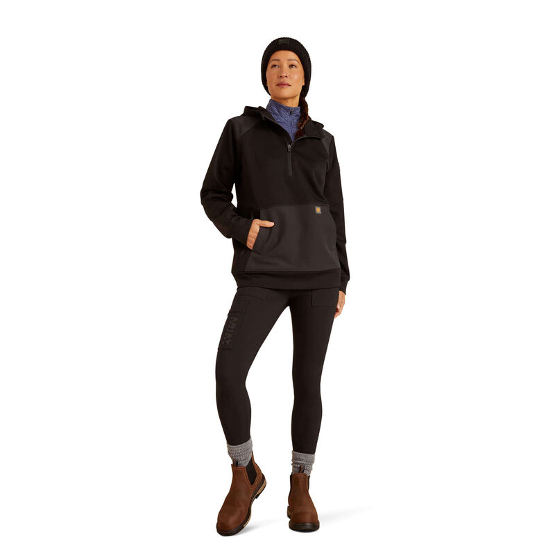 Rebar WorkTek Reinforced 1/2 Zip Hoodie Full