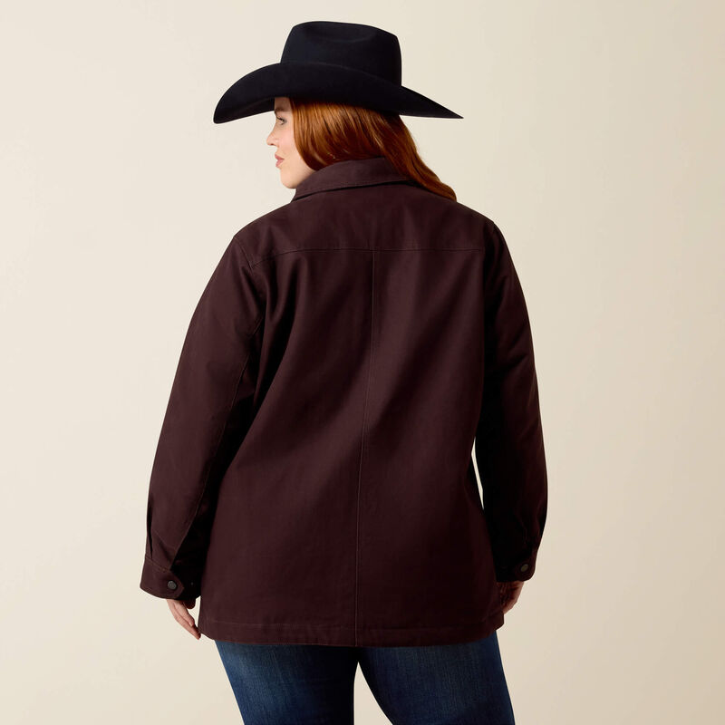 Western Canvas Chore Jacket Back Plus