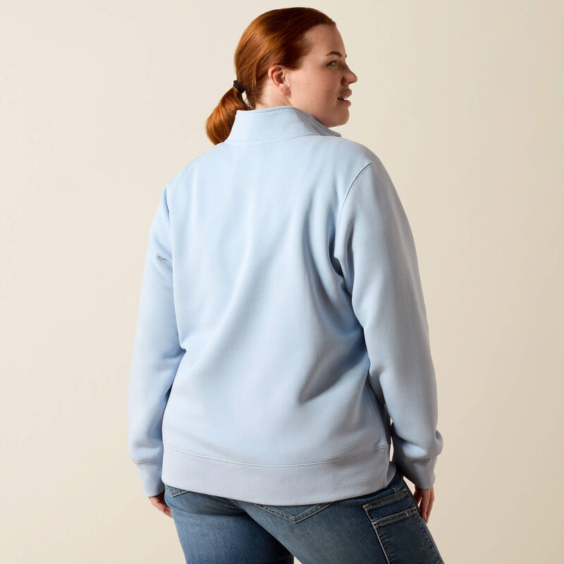 Rebar Lightweight Mock 1/2 Zip Sweatshirt Back Plus