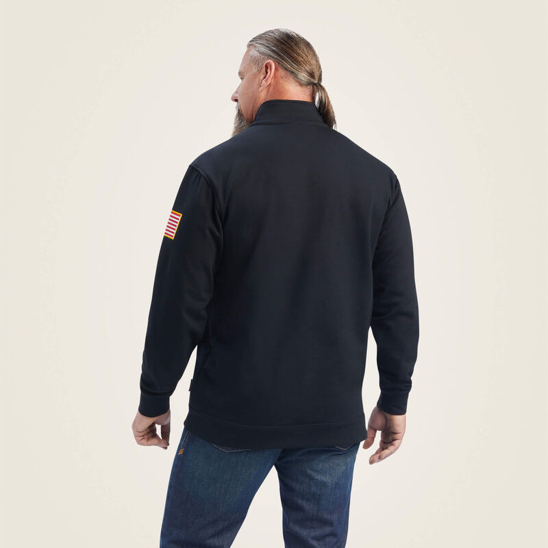 FR Durastrech Fleece 1/2 Zip Job Shirt Back