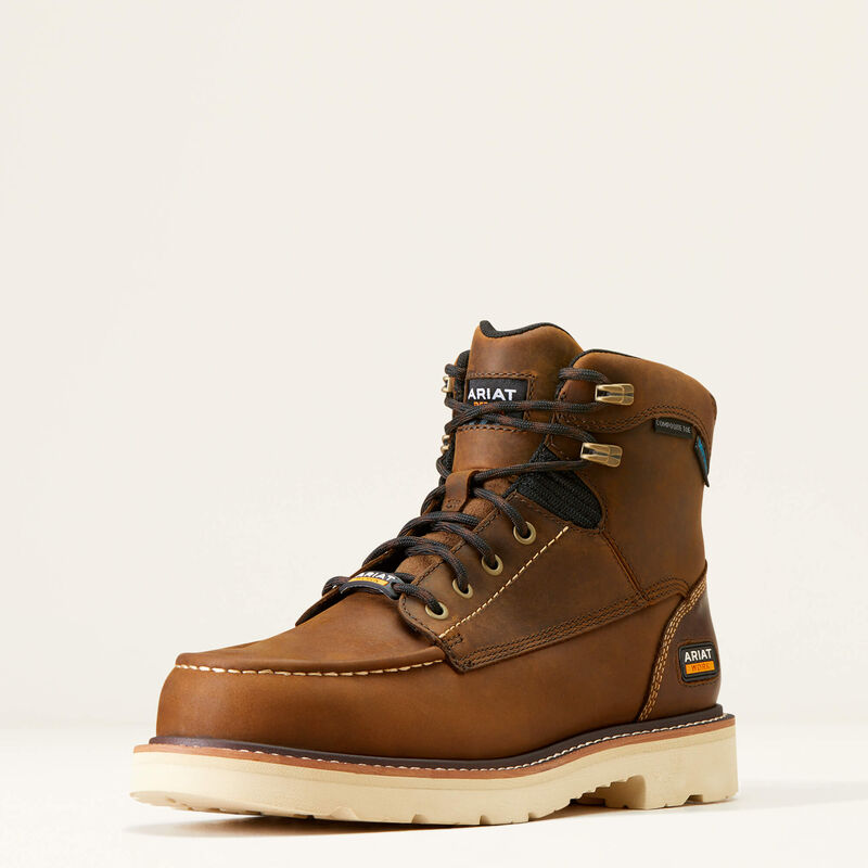 Rebar Lift 6" Waterproof Composite Toe Work Boot 3-4 Front