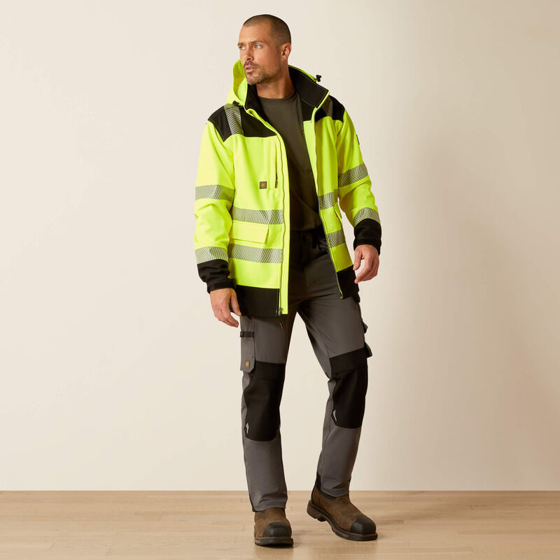 Rebar Hi-Vis Softshell Jacket Full