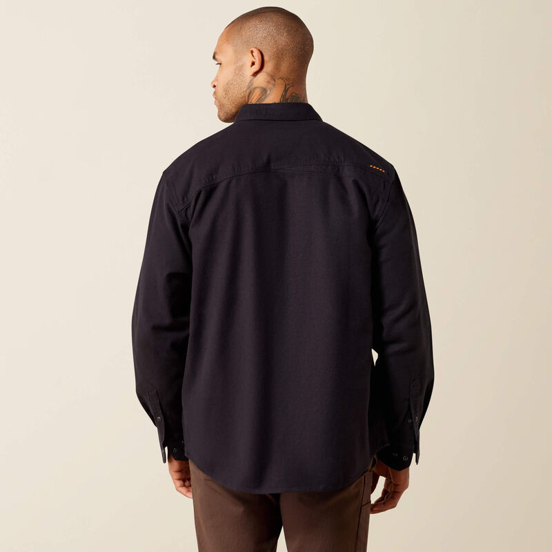 Rebar Flannel Twill Snap Work Shirt Back