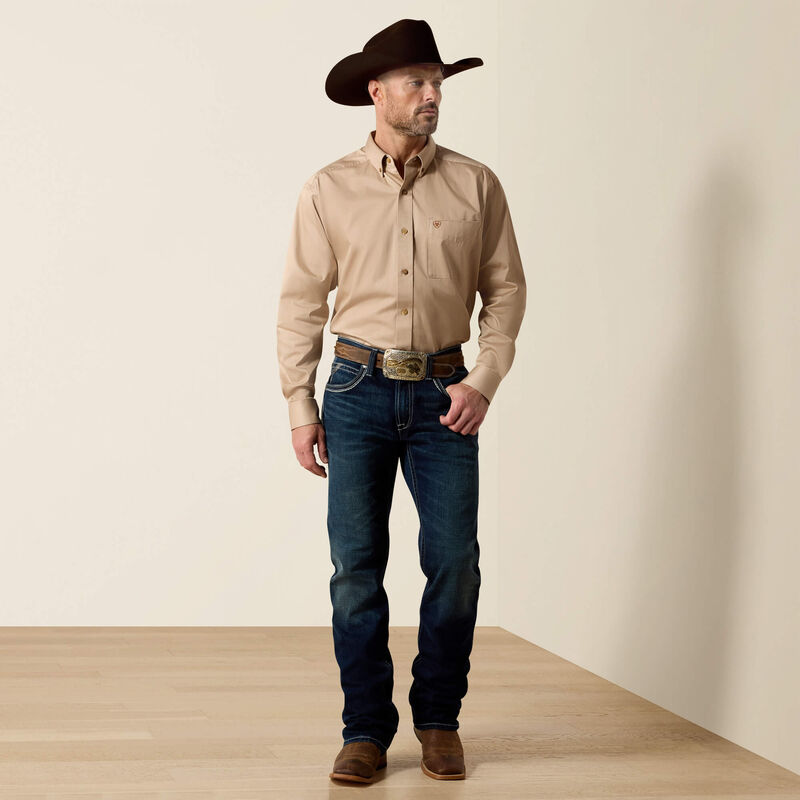 Solid Twill Classic Fit Shirt Full