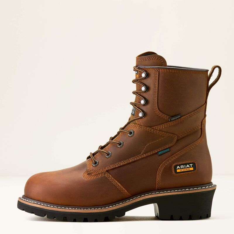 Logger Shock Shield Waterproof Insulated Work Boot Side