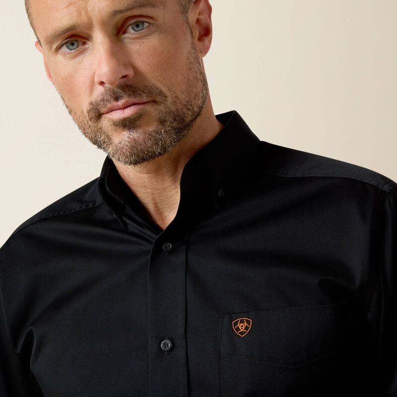 Solid Twill Fitted Shirt 01