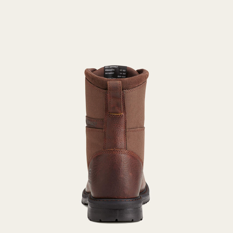 RigTek 8" Wide Square Toe Composite Toe Work Boot Heel