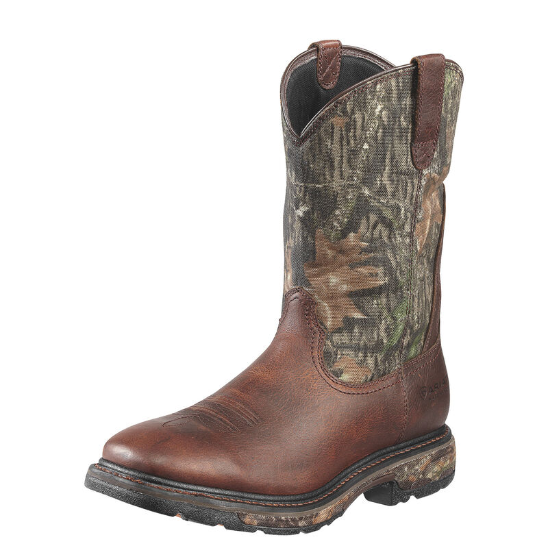 WorkHog Wide Square Toe Waterproof Steel Toe Work Boot 3-4 Front