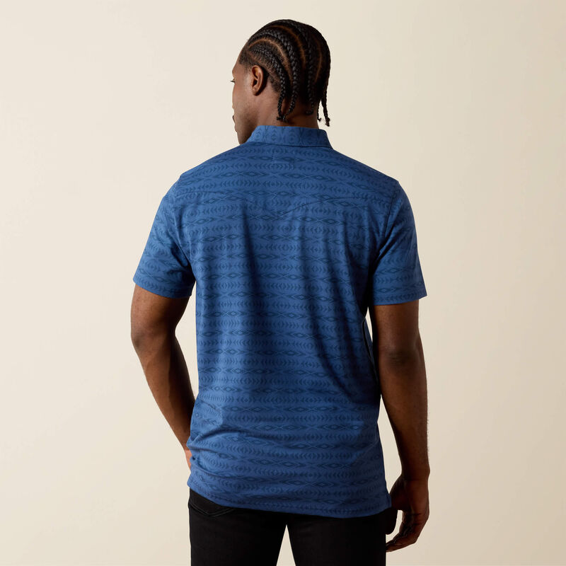 Retro Western Snap Polo Back