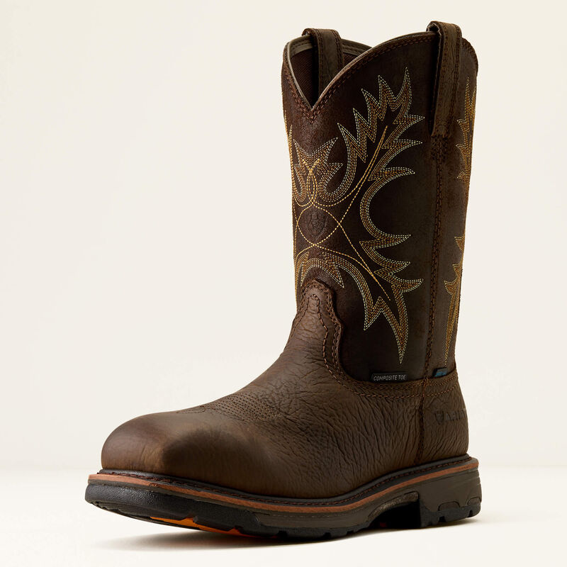 WorkHog Waterproof Composite Toe Work Boot 3-4 Front